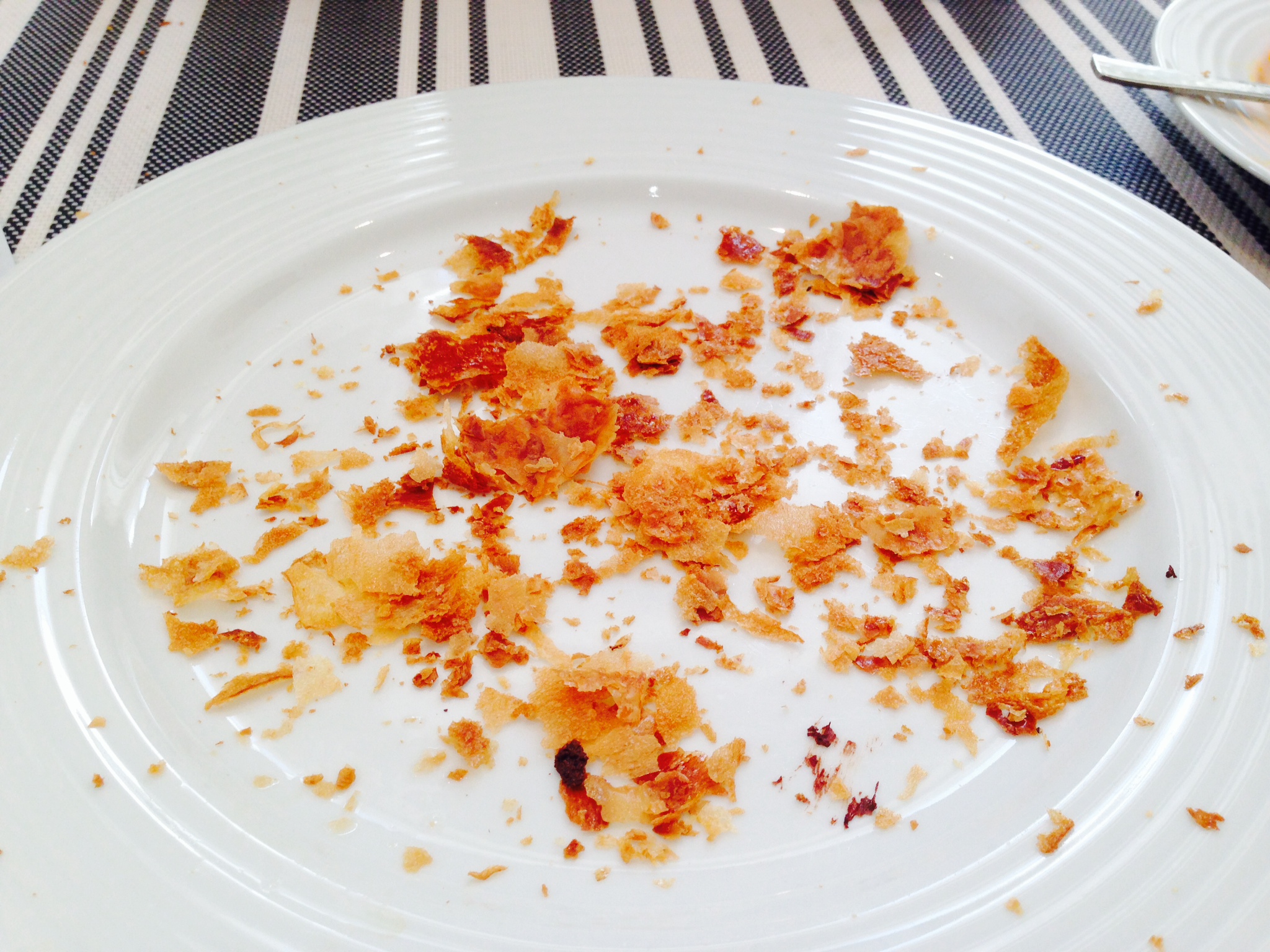 empty plate with crumbs